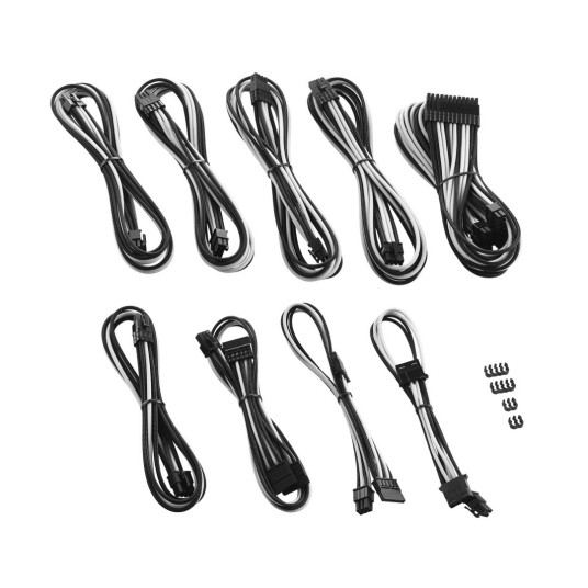 CableMod PRO ModMesh RT ASUS/Seasonic/Phanteks kaapelisarjat - musta/valkoinen