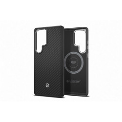 FPS938PGABW Enzo Aramid Case Samsung Galaxy S25 Ultra, Black Silver
