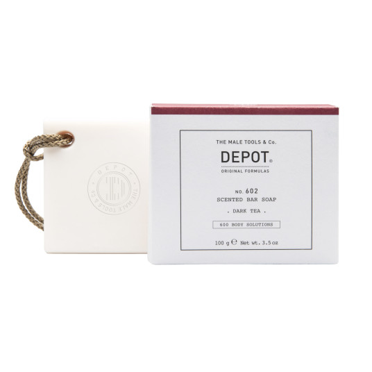 Depo, 600 Body Solutions no. 602, Kasvitieteellinen kompleksi, Puhdistus, Tumma tee, Tuoksusaippua, Aromaattiset vivahteet, 100 g