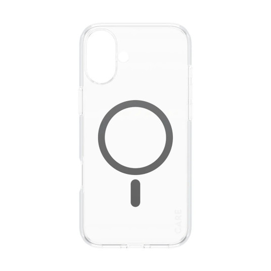 CARE by PanzerGlass Case Flagship | Back protection | Apple | iPhone 16 Plus | Recycled plastic | Transparent/Black | MagSafe