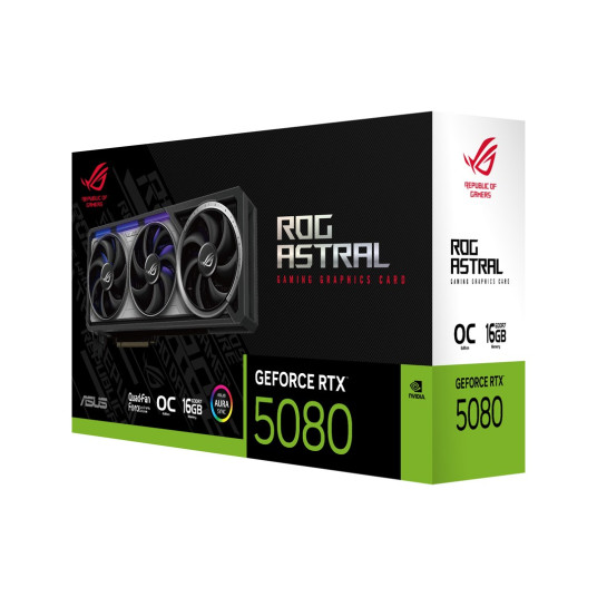 ASUS ROG Astral - -RTX5080-O16G-GAMING NVIDIA GeForce RTX 5080 16 Gt GDDR7