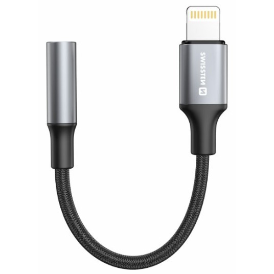 Swissten Lightning to Jack 3.5mm AUX Audio Adapter for iPhone and iPad 15 cm