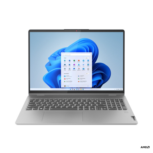 Kannettava tietokone Lenovo IdeaPad Flex 5 16ABR8, 16 WUXGA, AMD Ryzen 7, RAM 16GB, 512GB SSD, AMD Radeon Graphics, Windows 11 Home, Arctic Grey 82XY007BUS