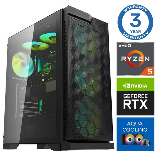 INTOP AQUA Ryzen 5 7600X 32GB DDR5 2TB SSD M.2 NVME RTX3060 12GB no-OS