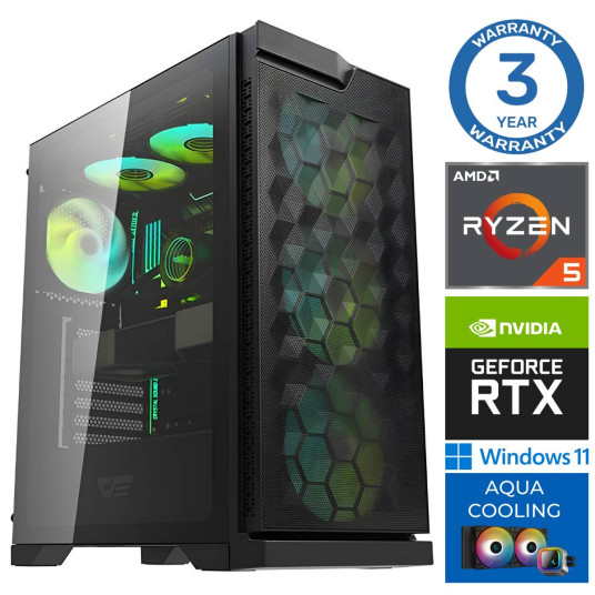 INTOP AQUA Ryzen 5 7600X 32GB DDR5 2TB SSD M.2 NVME RTX3060 12GB WIN11