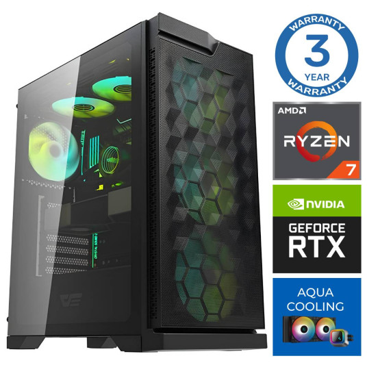 INTOP AQUA Ryzen 7 7700X 32GB DDR5 500SSD M.2 NVME+2TB RTX3060 12GB no-OS