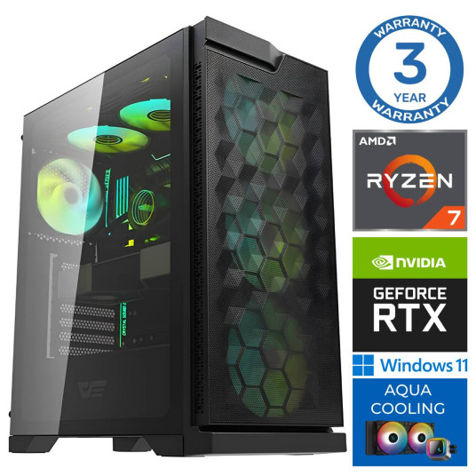 INTOP AQUA Ryzen 7 7700X 32GB DDR5 500SSD M.2 NVME RTX3060 12GB WIN11