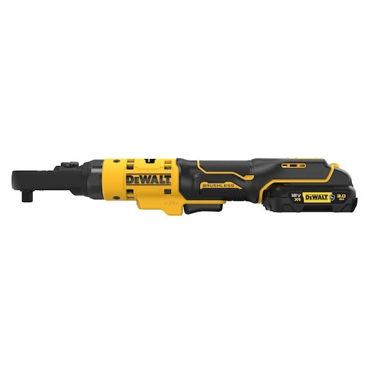 DEWALT. RATCHET 12V DCF500L2G, jossa on 1/4" 3/8" 1/2" HEX 1/4" 2x3.0AH ADAPTERIT