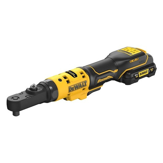 DEWALT. RATCHET 12V DCF500L2G, jossa on 1/4" 3/8" 1/2" HEX 1/4" 2x3.0AH ADAPTERIT