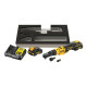 DEWALT. RATCHET 12V DCF500L2G, jossa on 1/4" 3/8" 1/2" HEX 1/4" 2x3.0AH ADAPTERIT