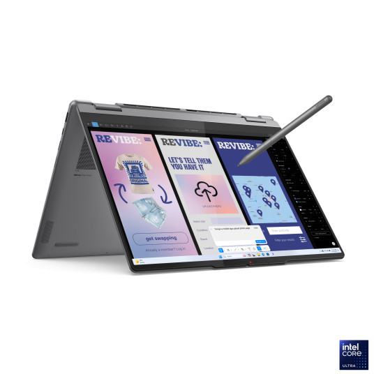 Kannettava tietokone Lenovo Yoga 7 2-in-1 14ILL10, AI Copilot+ PC, 14 WUXGA OLED, Intel U5-226V, RAM 16GB, 512GB SSD, Intel Arc Graphics, Windows 11 Home, Luna Grey 83JQ0003NT