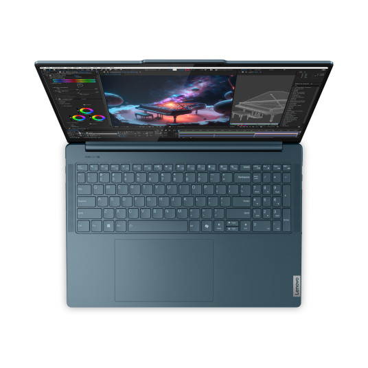Kannettava tietokone Lenovo Yoga Pro 9 16IMH9, AI-Powered Gaming PC, 16 3.2K Mini LED, Intel U7-155H, RAM 16GB, 1TB SSD, RTX4060 8GB, Windows 11 Pro, Tidal Teal 83DN001NMX