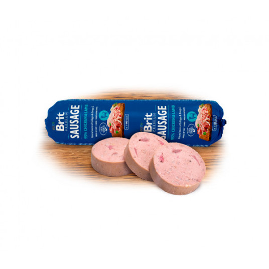 Brit Premium makkara koirille Chicken & Lamb 800 g