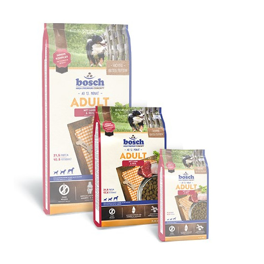 BOSCH Adult Lamb &amp; Rice 3kg - koiran kuivamuonaa.