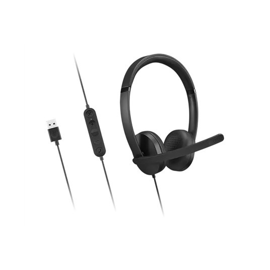 Kuulokkeet Lenovo USB-A Wired Stereo Headset Gen 2 Black