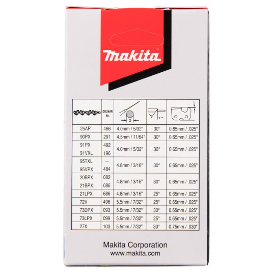 MAKITA SAHAKETJU 25AP 25cm 1.3mm 1/4"
