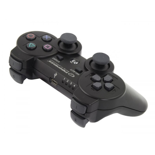 Esperanza EGG109K peliohjain, musta Bluetooth Joystick Analog Playstation 3