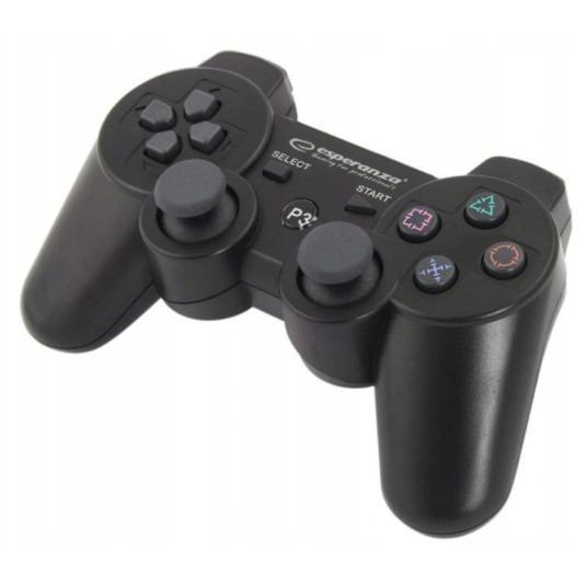 Esperanza EGG109K peliohjain, musta Bluetooth Joystick Analog Playstation 3