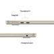 Kannettava Apple MacBook Air 13” Apple M4 10C CPU, 8C GPU/16GB/256GB SSD/Starlight/SWE MW0Y3KS/A