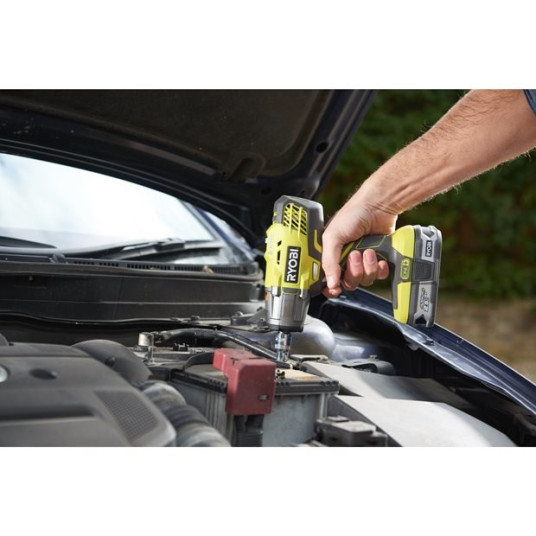 Ryobi R18IW3 sähköinen ruuvinväännin tai iskutyökalu 1/2" One+ 18V 2,0Ah Musta, vihreä