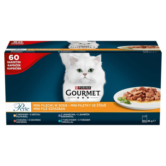 PURINA Gourmet Perle Mini fileet kastikkeessa - kissan märkäruoka - 60x85g
