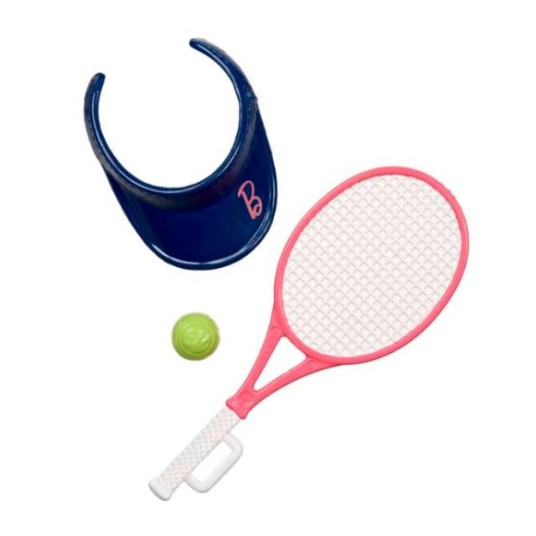 Barbie-nukke ja tarvikkeet, ura-tennispelaaja-nukke mailalla ja pallolla