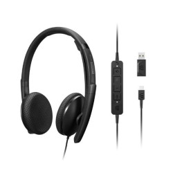 Kuulokkeet Lenovo Wired VoIP Headset Teams Black
