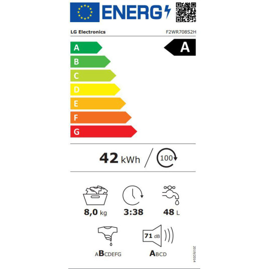 Pesukone LG F2WR708S2H