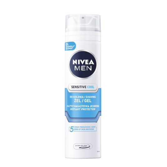 NIVEA_Men Sensitive viilentävä parranajogeeli 200ml