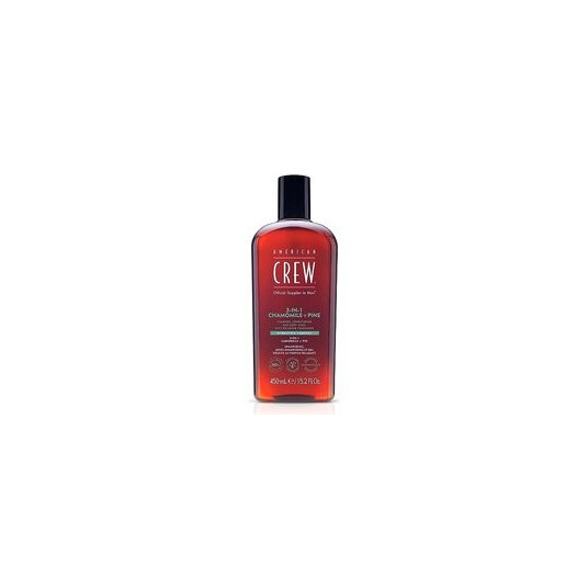 "American Crew Shampoo Chamolie + Pine 3-in-1 Shampoo, hoitoaine ja suihkugeeli yhdessä, 1000 ml".