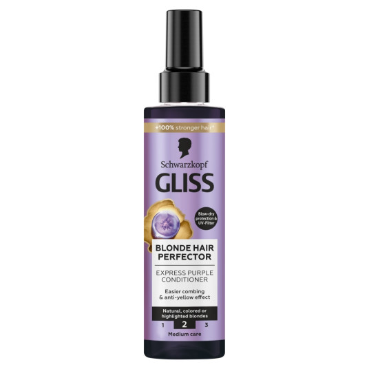 GLISS_Blonde Hair Perfector hoitoaine neutralisoi kellertäviä sävyjä 200ml