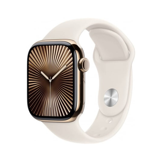 Apple Watch 42 mm tähtivalkea urheiluranneke, S/M