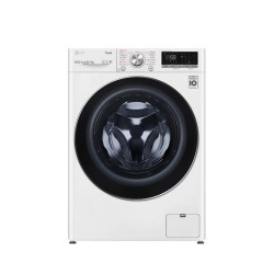 LG Washing machine with dryer | F2DV5S8S2E | Energy efficiency class C/E | Front loading | Washing capacity 8.5 kg | 1200 RPM | Depth 48 cm | Width 60 cm | Display | LED | Drying system | Drying capacity 5 kg | Steam function | Direct drive | Wi-Fi | Whit