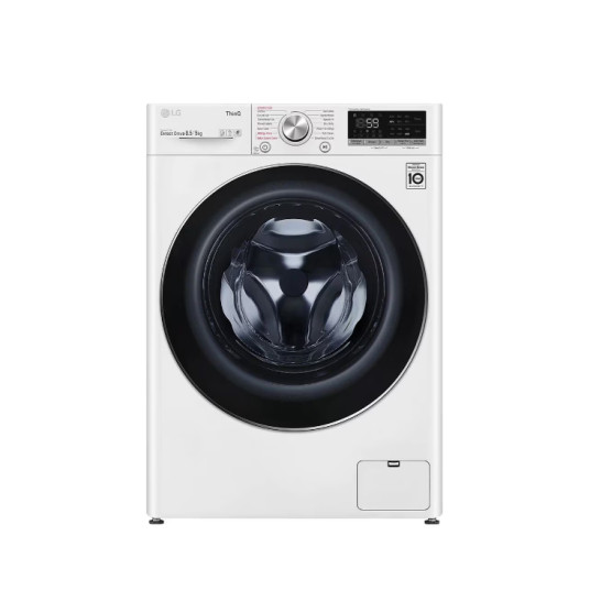 LG Washing machine with dryer | F2DV5S8S2E | Energy efficiency class C/E | Front loading | Washing capacity 8.5 kg | 1200 RPM | Depth 48 cm | Width 60 cm | Display | LED | Drying system | Drying capacity 5 kg | Steam function | Direct drive | Wi-Fi | Whit