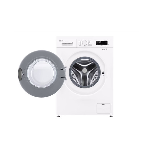 LG Washing Machine | F4X1008NWH | Energy efficiency class A | Front loading | Washing capacity 8 kg | 1400 RPM | Depth 56 cm | Width 60 cm | Display | LCD | Steam function | Direct drive | Wi-Fi | White