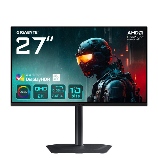 Gigabyte MO27Q2 - 27" | OLED | QHD | 0.03ms | 240Hz | HDR400 | ClearMR 13000 | ClearMR 13000