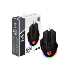 MSI Clutch GM20 Elite -pelihiiri Oikeakätinen USB-tyyppi A Optinen 6400 DPI