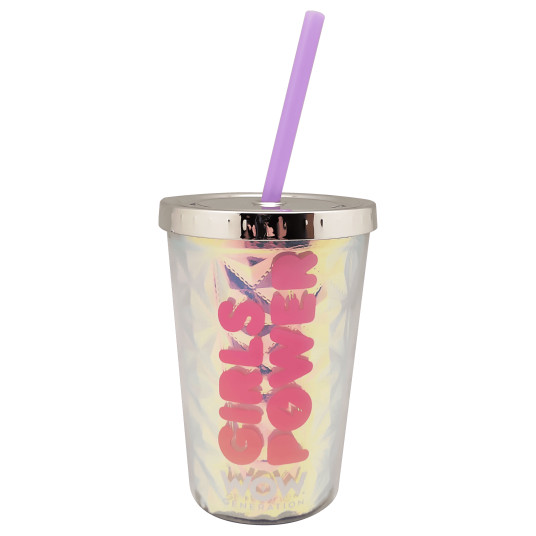WOW GENERATION Timanttinen juomapullo 350ml pillillä , WOW00066