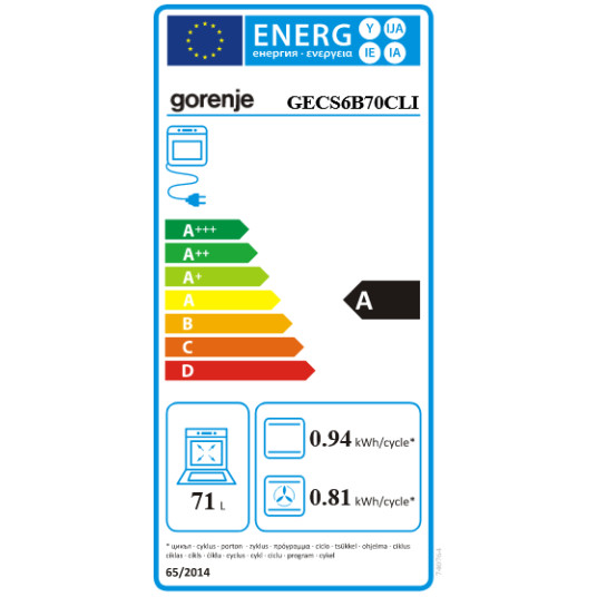 Sähköliesi GORENJE GECS6B70CLI