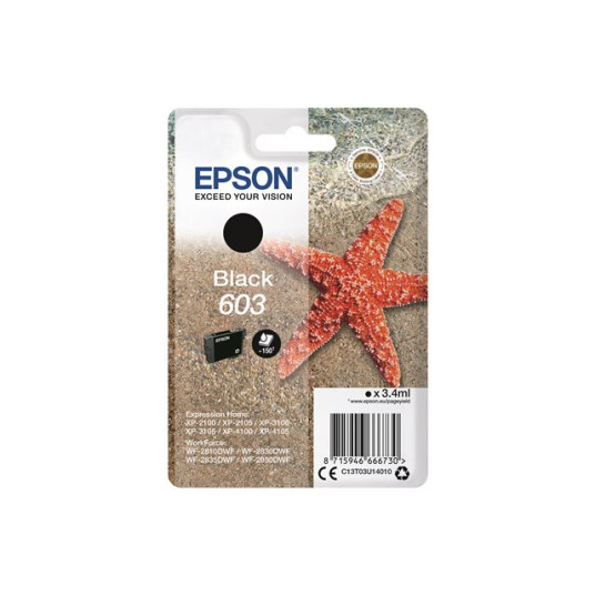 EPSON 4LB Singlepack Black 603 Ink w/s