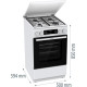 Kaasuliesi sähköuunilla Gorenje GK5C63WH
