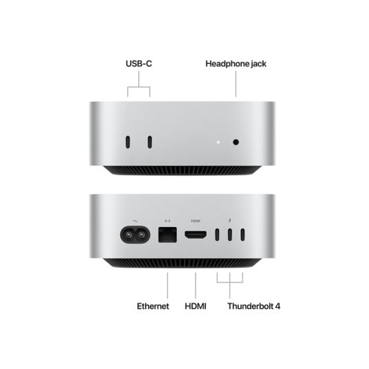 APPLE Mac mini M4-piiri 512 GB SSD-levyasema