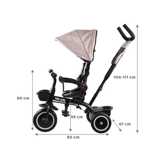 Tiny Bike 3in1 kolmipyörä katos, hiekkainen