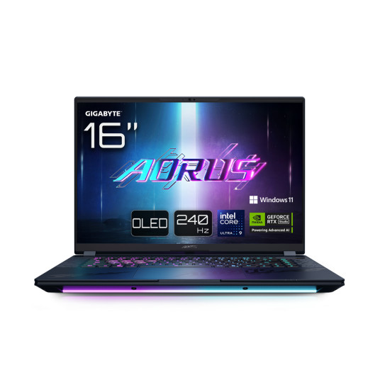Kannettava tietokone GIGABYTE AORUS MASTER 16, 16 QHD+, Intel Core Ultra 9, RAM 32GB, 2TB SSD, NVIDIA GeForce RTX 5080, Windows 11 Pro, Dark Tide BYHC5DEE65SP