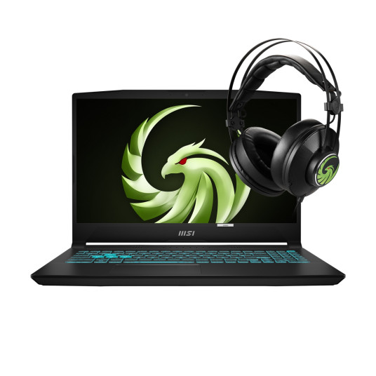 MSI Bravo 15 C7VFK-230 + pelikuulokkeet H991 - 15,6" FHD 144 Hz -näyttö, AMD Ryzen 7 7735HS, 16 Gt DDR5 RAM, 512 Gt SSD, NVIDIA RTX 4060, Windows 11 Home
