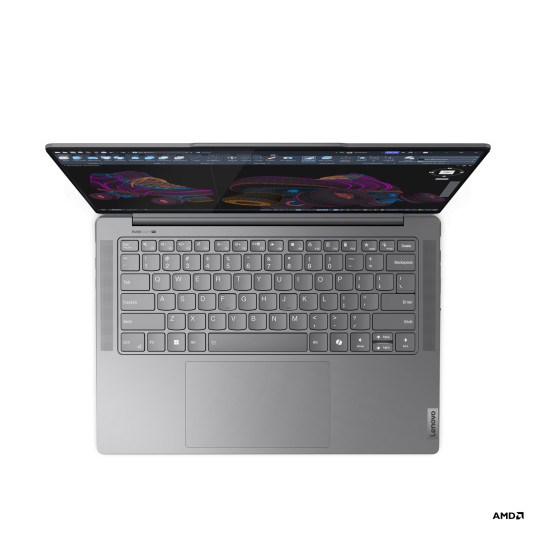 Kannettava tietokone Lenovo Yoga Pro 7 14AHP9, AI PC, 14.5 2.5K, AMD Ryzen 7, RAM 16GB, 512GB SSD, AMD Radeon 780M Graphics, Windows 11 Home, Luna Grey 83E3001BGE