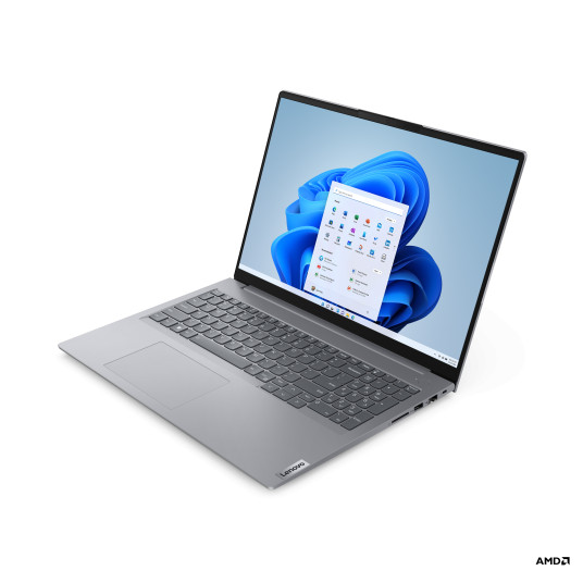 Kannettava tietokone Lenovo ThinkBook 16 G6 ABP, 16 WUXGA, AMD Ryzen 5, RAM 16GB, 512GB SSD, AMD Radeon Graphics, Windows 11 Pro, Arctic Grey 21KK007QMH