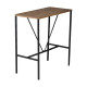 Bar Table & Stool Set (5 Pieces), Nordic, Grey Walnut Black, 100% MELAMINE COATED PARTICLE BOARD