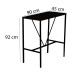 Bar Table & Stool Set (5 Pieces), Nordic, Grey Walnut Black, 100% MELAMINE COATED PARTICLE BOARD