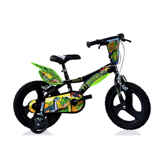 Lasten polkupyörä Dino Bikes 616L-DS, musta/vihreä, 16"